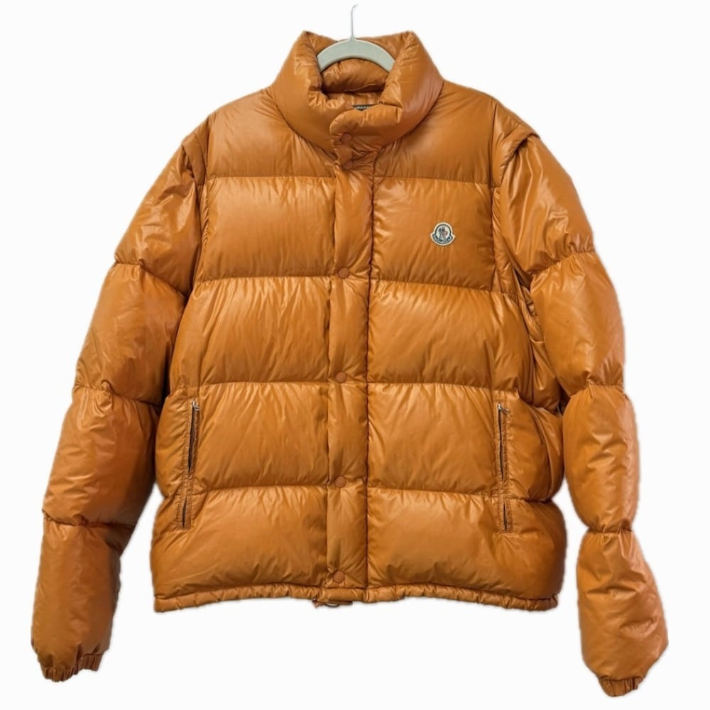 MONCLER モンクレール ダウンジャケット ロゴ 2WAY ダウンベスト ベスト アパレル 長袖 ダウン アウター ナイロン オレンジ