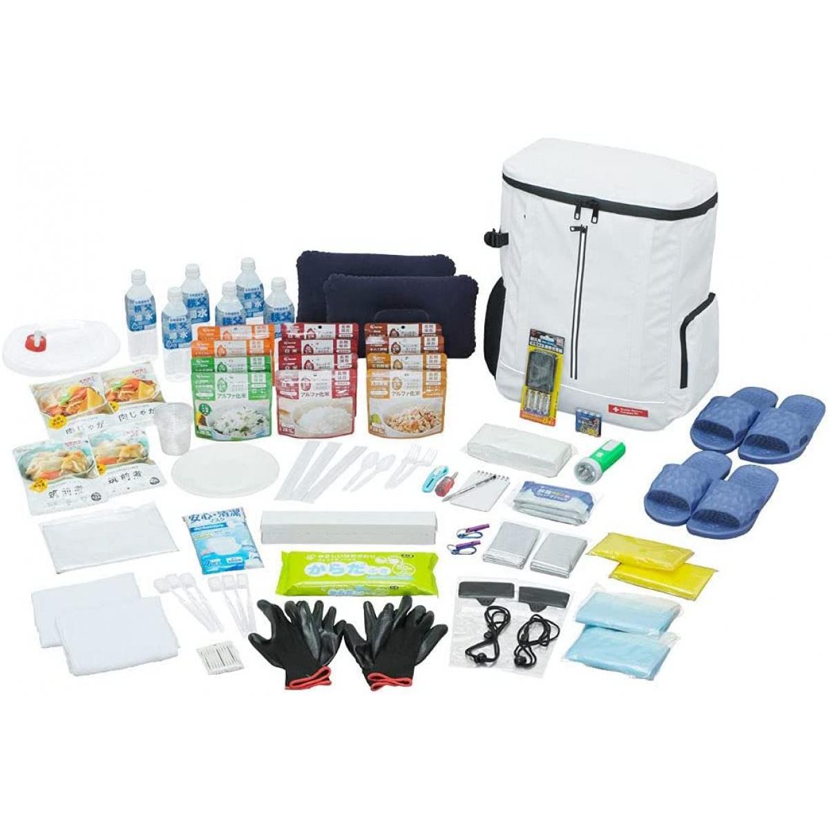 アイリスオーヤマ 防災セット 2人用 62点 NBS2-62 防災士監修 避難リュック 防災 非常用持ち出し袋 防災 地震対策グッズ 避難グッズ