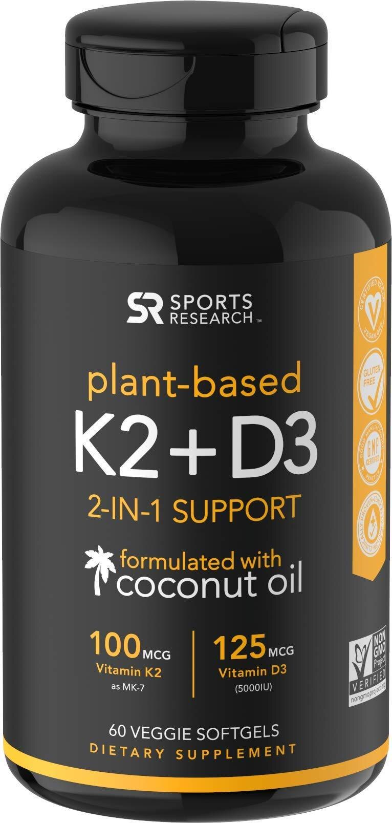 Vitamin K2 + D3 with Organic Coconut Oil for Bette