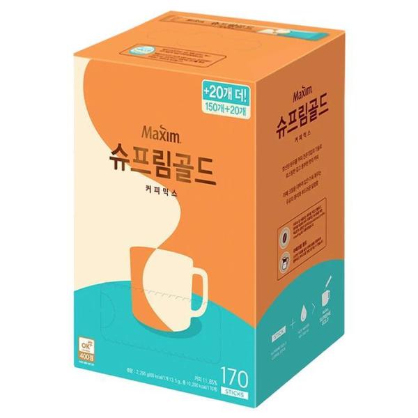 [東西食品] マキシム シュープリーム ゴールド コーヒーミックス 170T x 2個 コーヒーティー 使い捨て スティック ミックス コーヒー