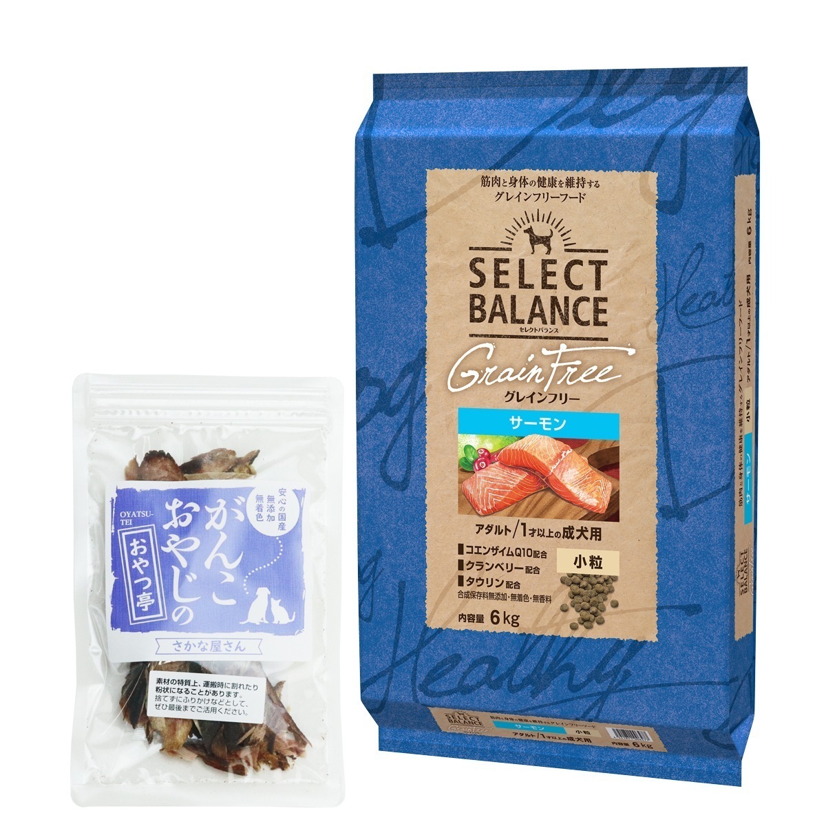 グレインフリー アダルト サーモン 小粒 6kg【お試し国産お魚おやつ約20g付き】
