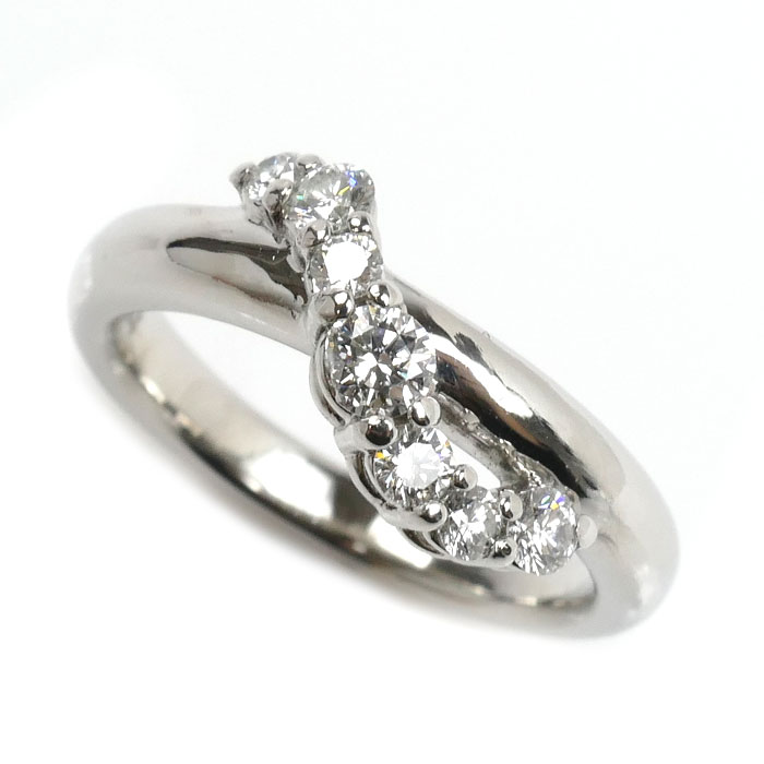 star sand 星の砂 Pt900プラチナ リング・指輪 ダイヤモンド0.34ct 7号 6.3g レディース 中古 美品