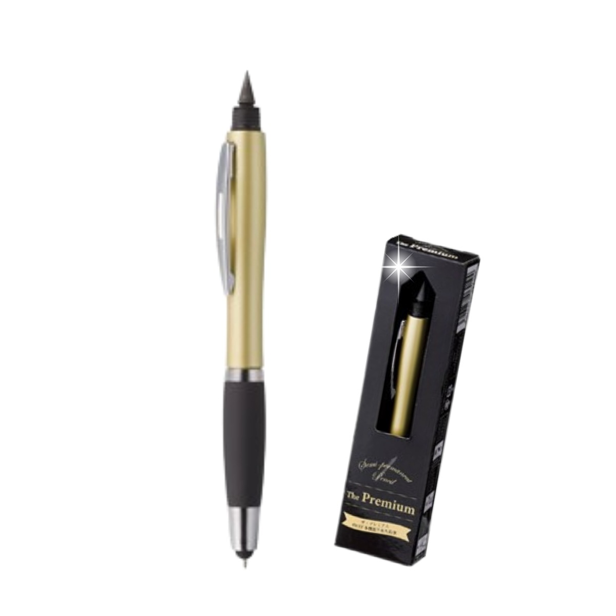 400本セット ザ・プレミアム 4WAY多機能ペン, 半永久鉛筆・ボールペン・蛍光マーカー・タッチペン, ゴールド, 14.7cm, 景品, イベント, ノベルティ, プチギフト, 記念品 37,765円