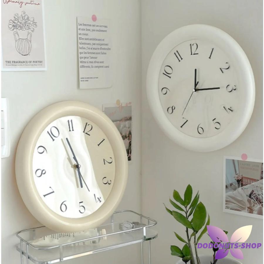 壁掛け時計 韓国雑貨 置き時計　シンプル　かわいい モダン 室内インテリア 2カラー