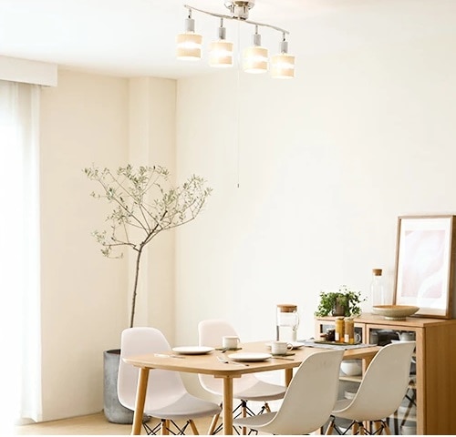 北欧 カフェ風 4灯 シーリングライト スポットライト 照明 ライト 間接照明 シーリングライト ダイニング用 LED電球対応 ８畳 10畳