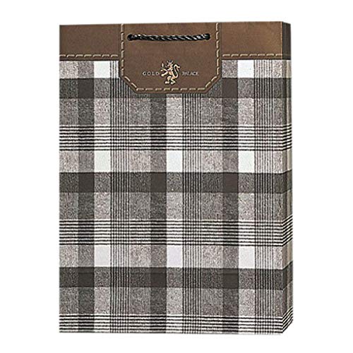 シモジマ HEIKO 手提げ紙袋 デラックスチャームバッグ カスタム（DXKA） ゴールドチェック 10枚 幅380xマチ100x高520mm 005122754 4,916円