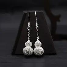 ロング中空ひょうたんイヤリング中国風の新しい富の魅力幸運エレガントなシンプルなフックイヤリングジュエリーアクセサリー