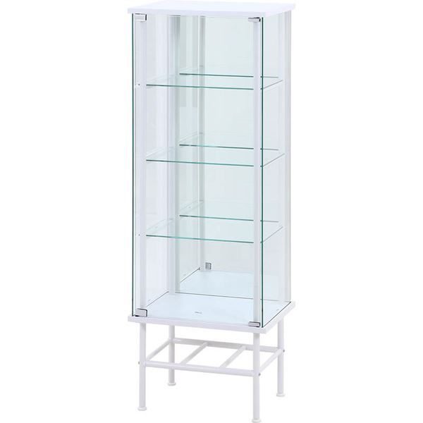 不二貿易 95851 レグラス コレクションケース スタンド 4段 ミラータイプ WH ホワイト メーカー直送