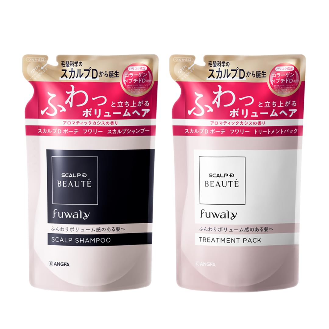 ＳＣＡＬＰ－ＤＢＥＡＵＴＥ スカルプＤ ボーテ フワリー スカルプシャンプー ＆ トリートメントパック つめかえ用 女性 頭皮ケア 頭皮クレンジング 300mL 約1.5ヶ月分 ふわり髪