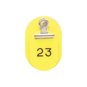 クラウン 親子札 2枚1組・スチロール製 CR-OY50-Y 黄 50組1セット