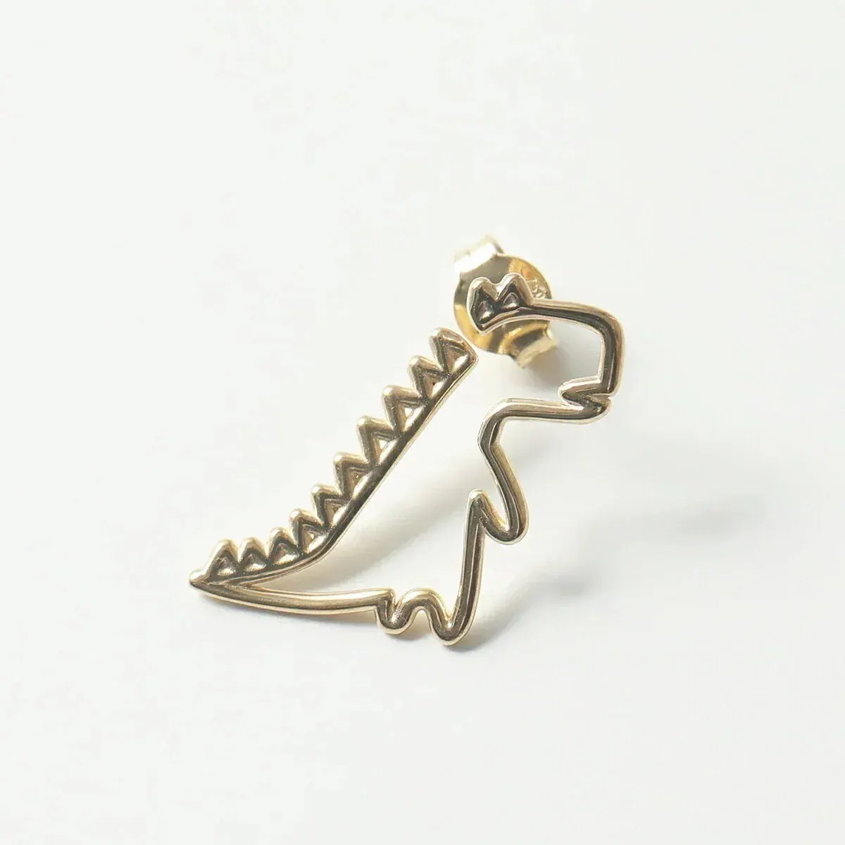 ALIITA アリータ ピアス DINO PURO EARRING SINGLE レディース 片耳用 恐竜 モチーフ アクセサリー YELLOW-GOLD-9K】