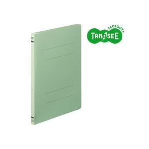 （まとめ）TANOSEE フラットファイル バインダー 2穴 E A4タテ 150枚収容 グリーン 10冊入20パック