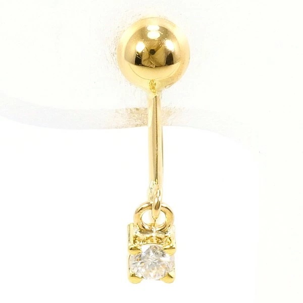 K18 18金 YG イヤリング(片耳) ダイヤ 中古