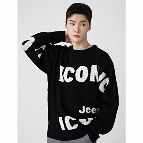 JEEP 男女共用 ジャカード アイコニック ニット_A JN4KTU001
