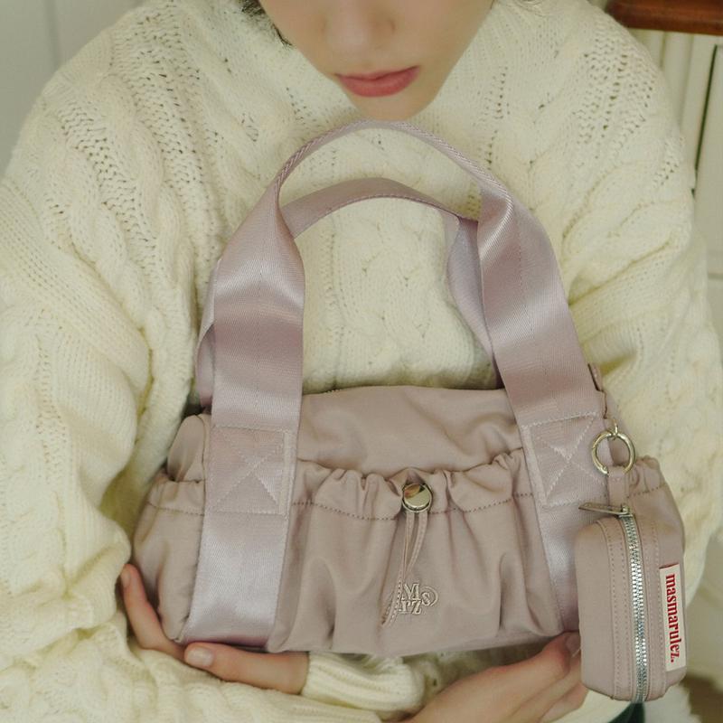 [ポーチセット] mini ver. glossy tote cross bag _ライラックピンク