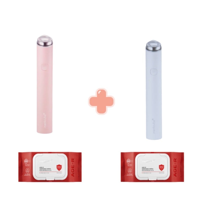 ブースターミニプロ 2個セット 2個（ホワイト1個＋ピンク1個）+ [贈呈] 消毒ティッシュ