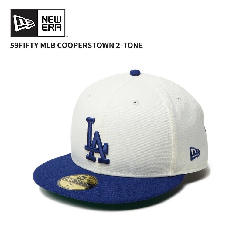 ニューエラ ユニセックス キャップ NEW ERA 59FIFTY MLB Cooperstown 2-Tone ロサンゼルス・ドジャース クローム ダークロイヤル 帽子