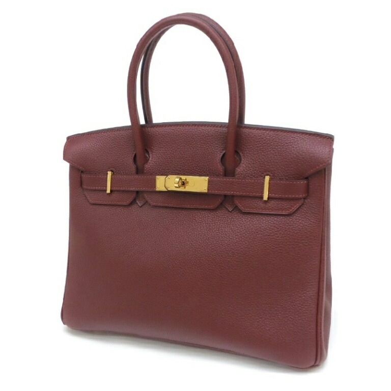 HERMES ﾊﾝﾄﾞﾊﾞｯｸﾞ ﾊﾞｰｷﾝ H刻印 G金具 ﾙｰｼﾞｭｱｯｼｭ ﾄｺﾞ 【中古】(61269)