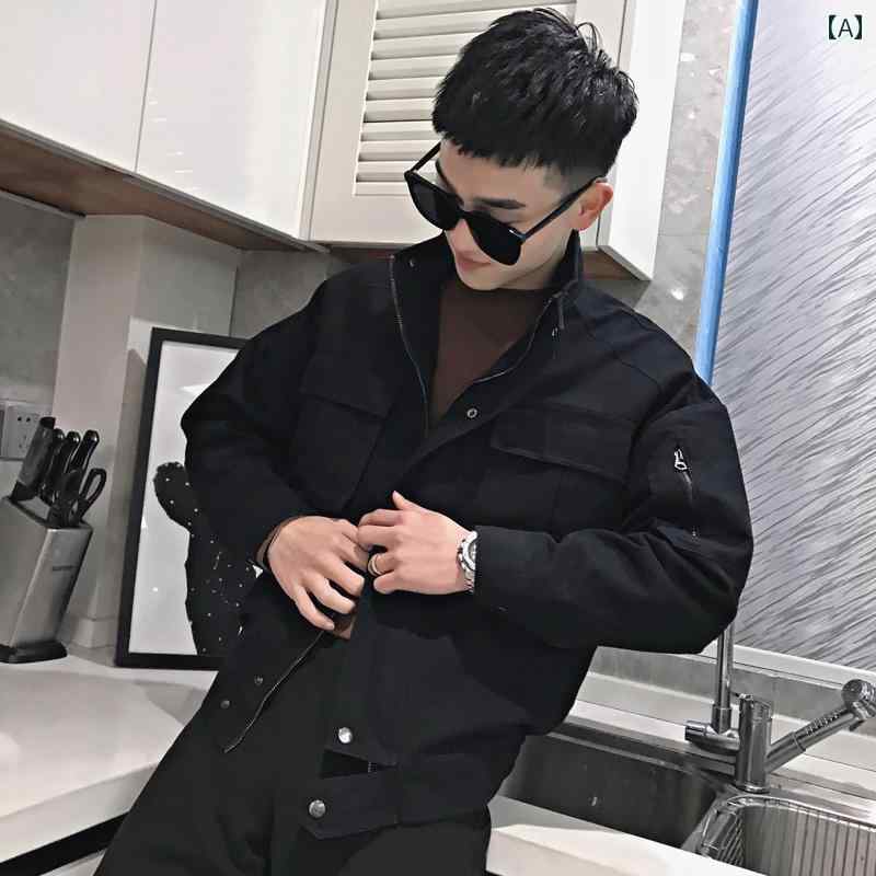 アウター メンズ カジュアル おしゃれ 春秋 ジャケット トレンディ 冬服 起毛 厚手 パイロット ジャケット