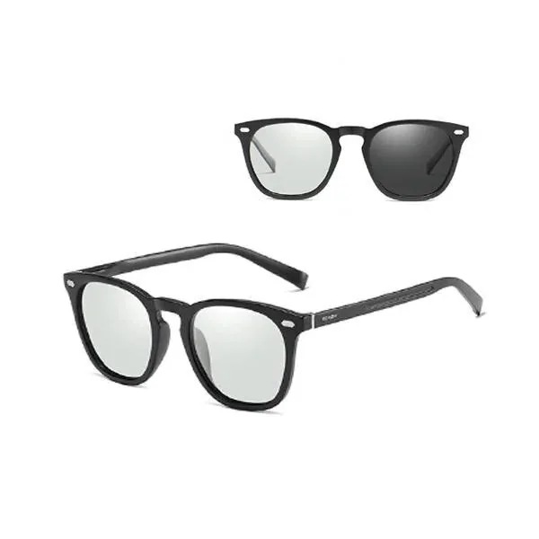 大人気！ サングラス 偏光 UVカット 自動調光 ウェリントン 紫外線カット ブラック サングラス