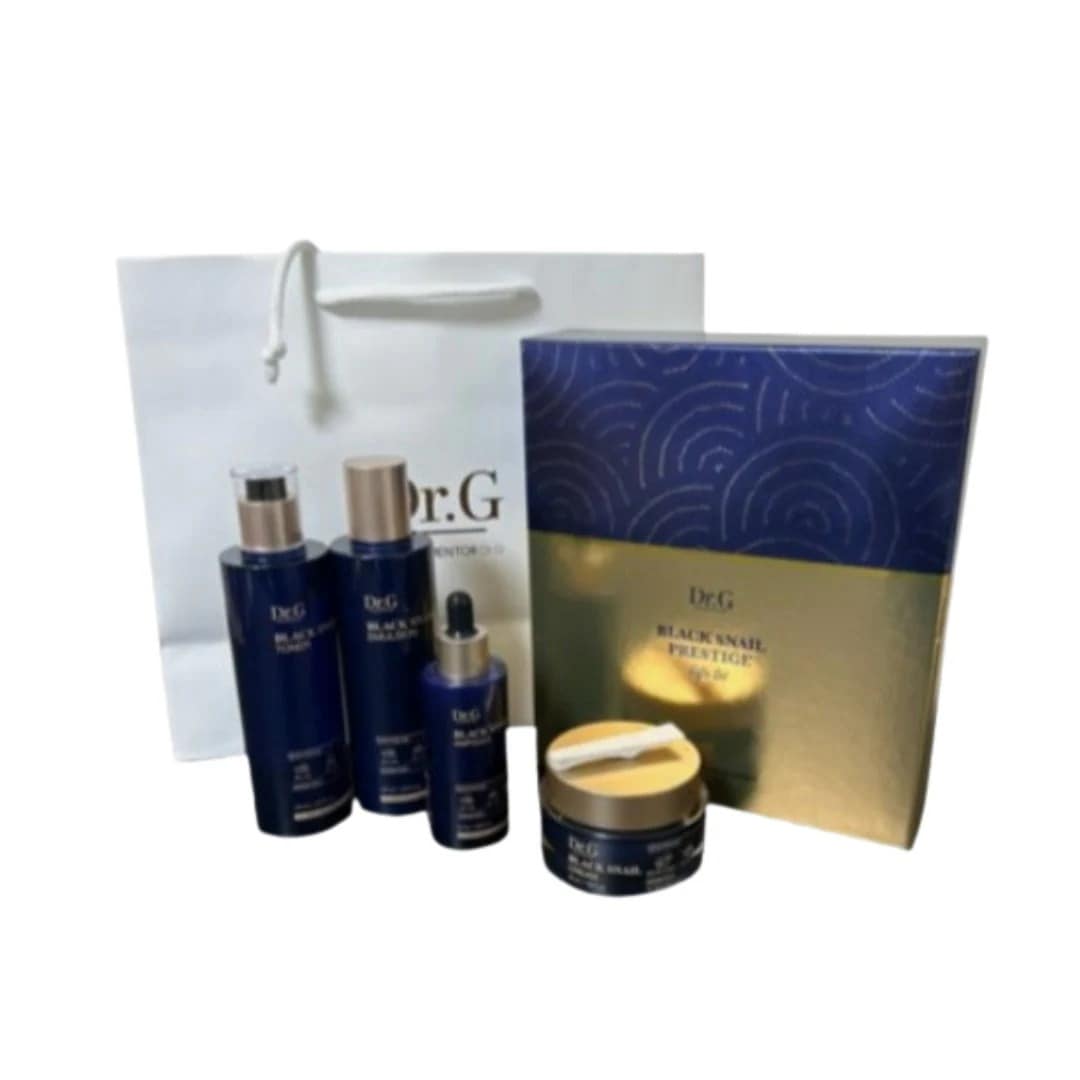 ブラックスネイルプレステージギフトセット トナー150ml+エマルジョン150ml+アンプル50ml+クリーム50ml+ショッピングバッグ4種セット 高濃縮高保湿効果 しっかり密着ケア ぷる