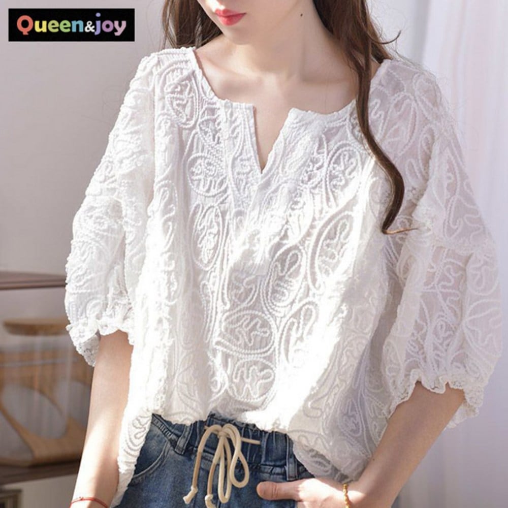 クイーンアンドジョーイの季節のワイルド刺繍ブラウス***売り手クイーンアンドジョイ***