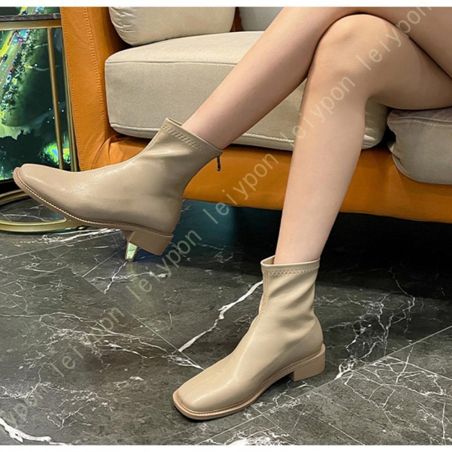 ショートブーツ レディース 疲れない ブーツ ショート ブーツ 歩きやすい 袴 ブーツ 幅広 甲高 足が痛くならない 大きいサイズ 冬 靴 チャンキーヒール