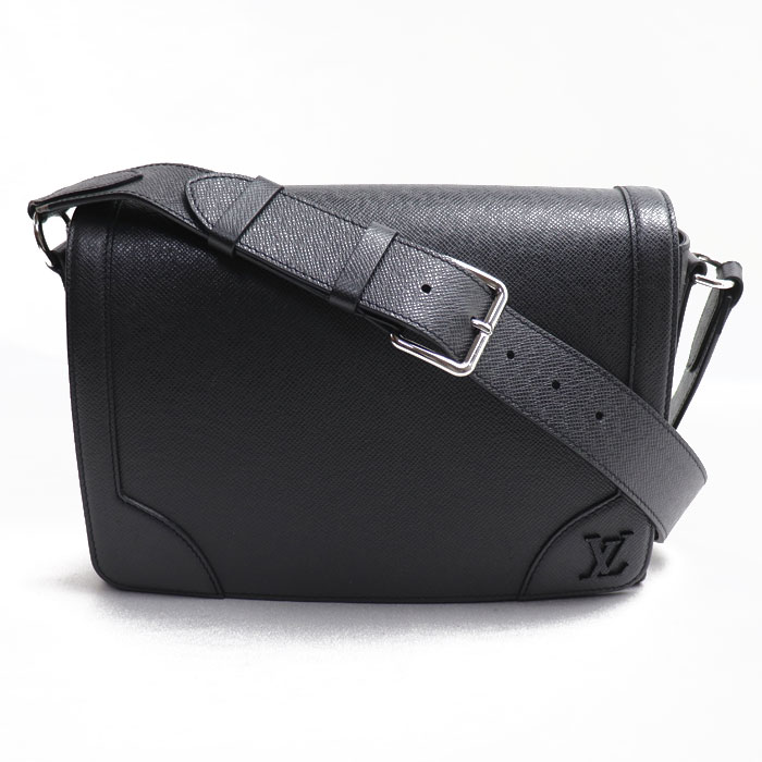 LOUIS VUITTON ルイ・ヴィトン ニュー・フラップ メッセンジャー ショルダーバッグ タイガ ブラック M30807 IC メンズ 中古 美品
