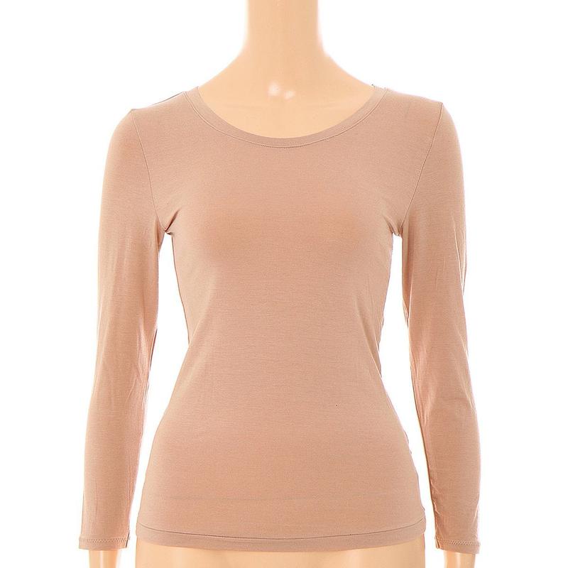 優れた保温性 モダールカシミア 女性用下着 長袖トップス(WLG2352C)
