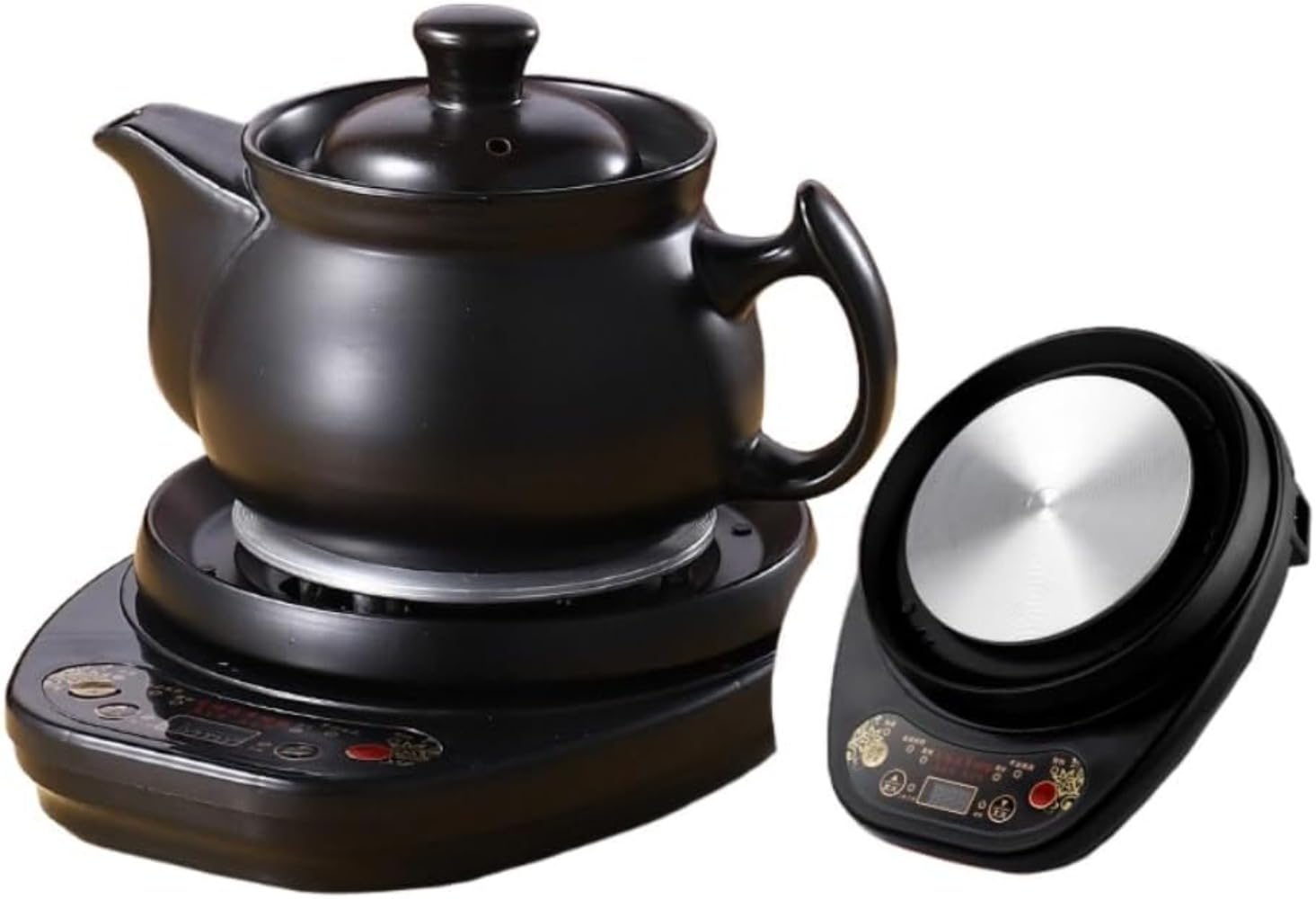 GEBYUI全自動漢方煎じ器 陶器製煎じ壺 大容量 健康ポット 家庭用 漢方薬煎じに最適 丹参など漢方薬を手軽に煮る 自宅で簡単 煎じ器で毎日の健康管理 (5L)