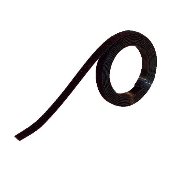 （まとめ）耐候性マジックバンド結束テープ 両面 幅10mmx長さ1.5m 黒 1巻[x5]
