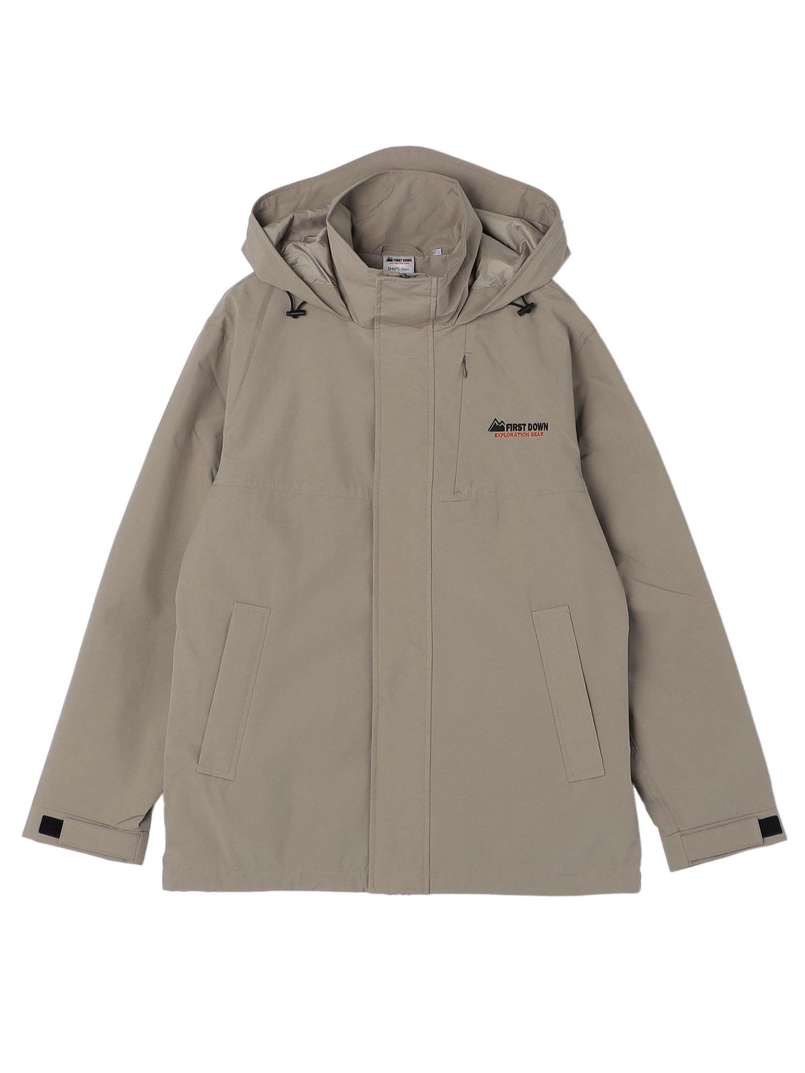 [シップス カラーズ] [ファーストダウン] FIRST DOWN ブルゾン 別注 洗濯機可能 ジップ フード ブルゾン メンズ 214050012 ベージュ M