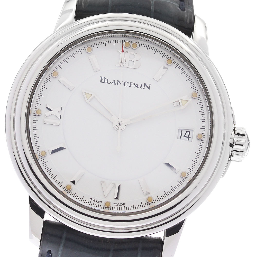 ブランパン Blancpain 2100-1127-53 レマン ウルトラスリム デイト 自動巻き メンズ 良品 箱・保証書付き_886853【中古】