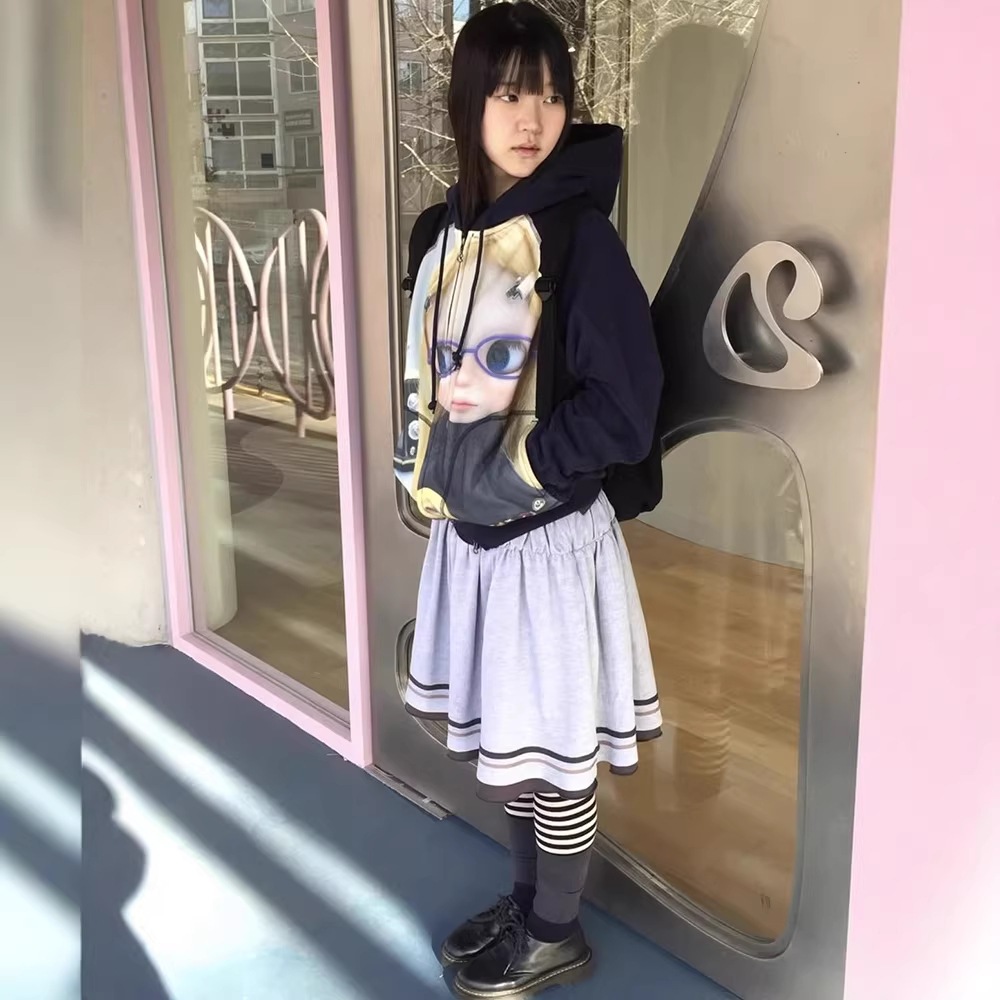 在庫H 日系フリルレース切り替えミニスカート レディース 春夏用 ゆったり カレッジ風 ファッショントレンド感 プリーツスカート