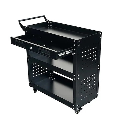 【国内即日発送】ツールキャビネット ツールワゴン ツールカート工具カート 収納 ロールキャビネット スチール ローラーキャビネットハンドル 耐荷重50KG 幅79*奥行き35*高80 フック付 DIY