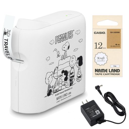 カシオ ラベルライター ネームランド I-MA ピーナッツモデル スマホ専用 KL-SP10-PN テープ付セット KL-SLPN (3.5MM-18MM幅)