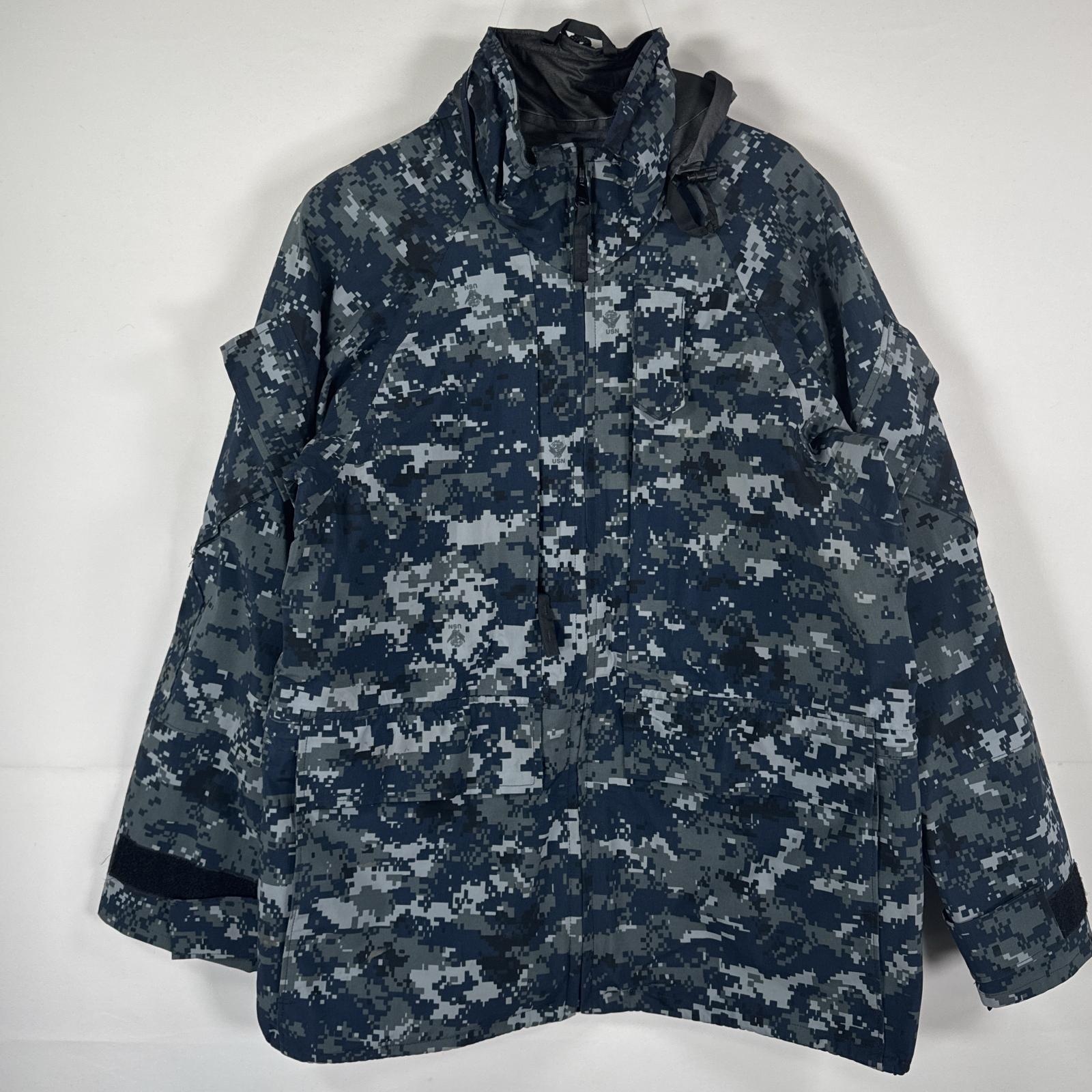 古着 ミリタリージャケット ECWCS GORE-TEX デジカモ ゴアテックスパーカー 米軍 実物 迷彩 カモフラ small short ネイビー メンズ
