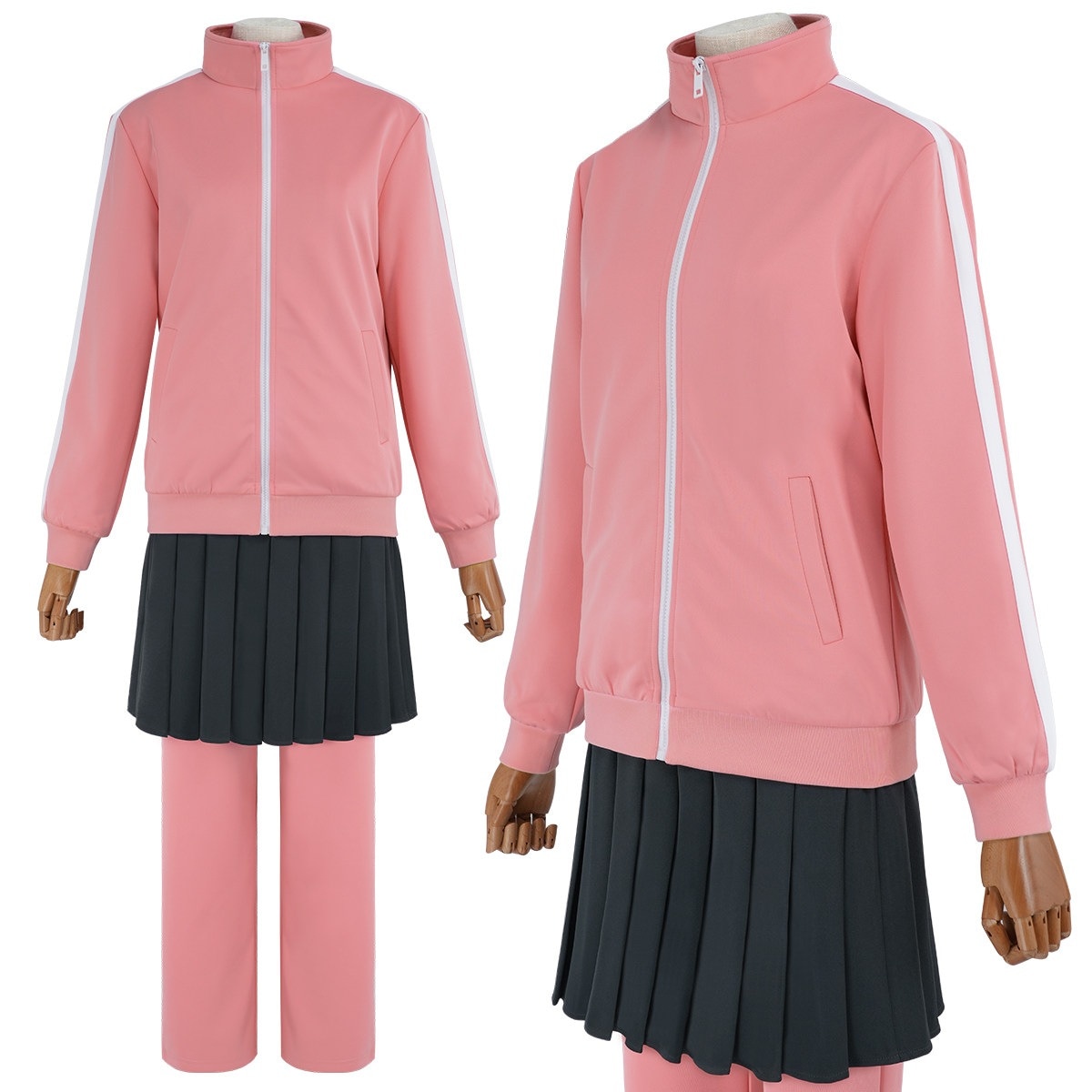 [2026 新作]HOLOUNCOSER ぼっち・ざ・ろっく！ 後藤ひとり ぼっちちゃん コスプレ ピンクジャージ 上下セット カジュアル C服 フルセット 仮装 ハロウィン アニメ