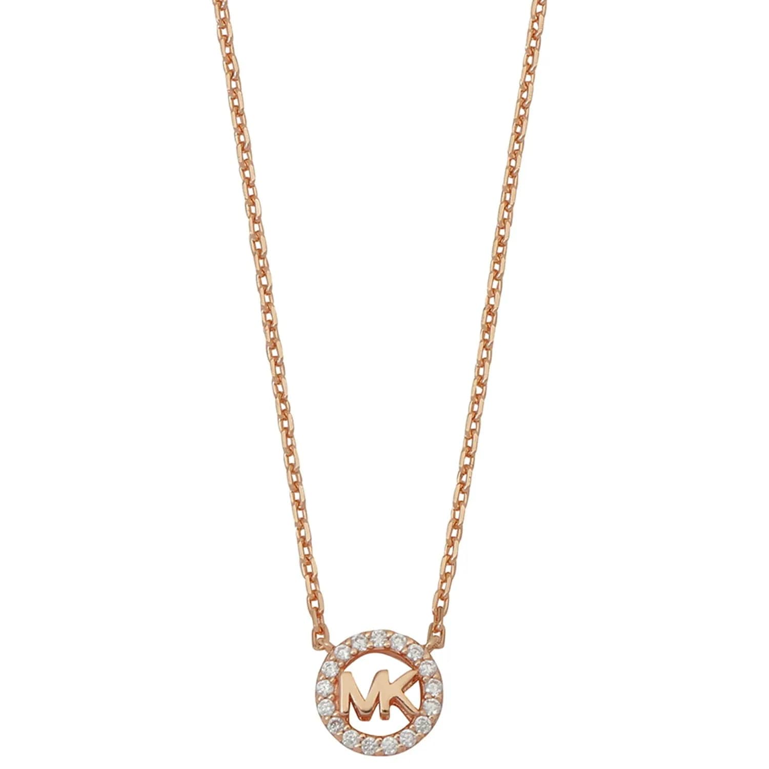 マイケルコース ネックレス ペンダント MICHAEL KORS レディース MKC1726CZ791 パヴェ ロゴ チャーム MKロゴ ローズゴールド アクセサリー PAVE LOGO CHARM