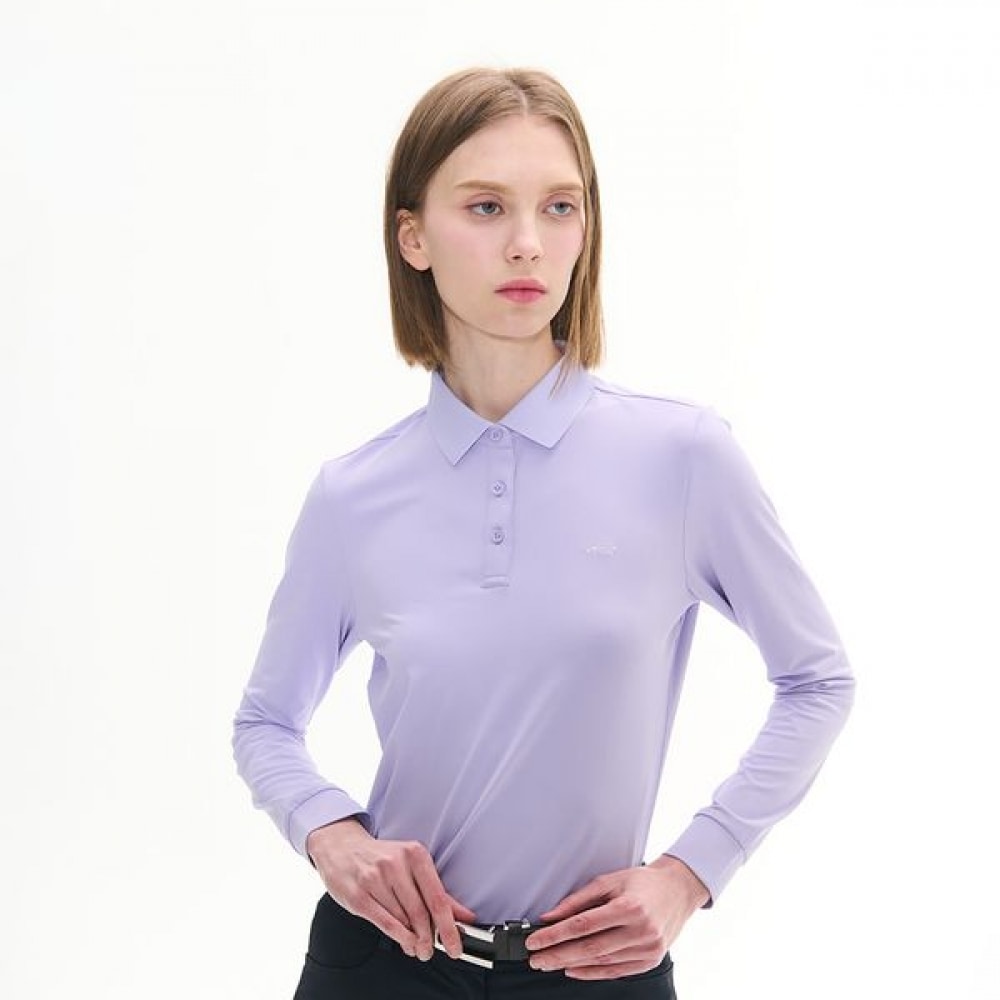 [ルイカステル] レディースカラーカラーカラープリント無地長袖Tシャツ