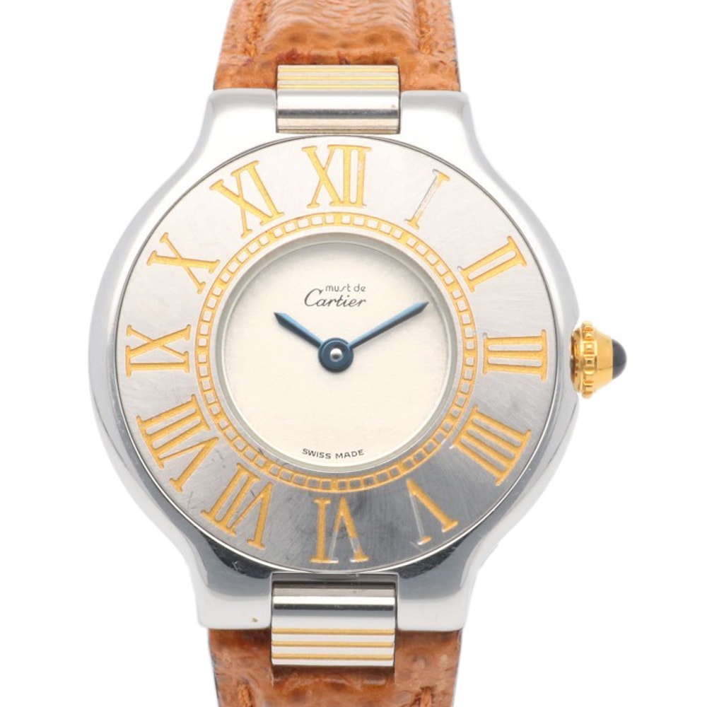 カルティエ マスト21 腕時計 ステンレススチール 125 000P クオーツ 1年保証 CARTIER 中古