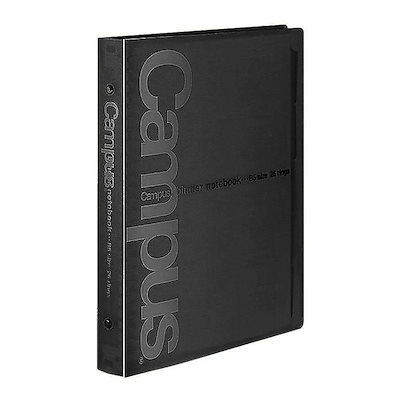 他サイト： キャンパス バインダーノート(ワイド)B5タテ 26穴 中紙10枚付 黒 コクヨ ﾙ-633Dの商品画像