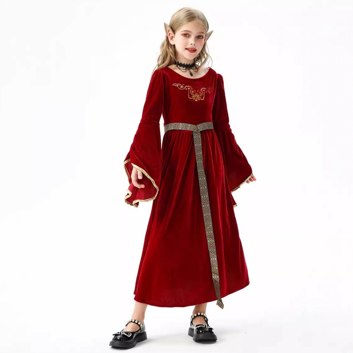 ハロウィンの子供用コスチュームルネッサンス中世のドレス子供服レトロ宮殿ヨーロッパ風女の子農場