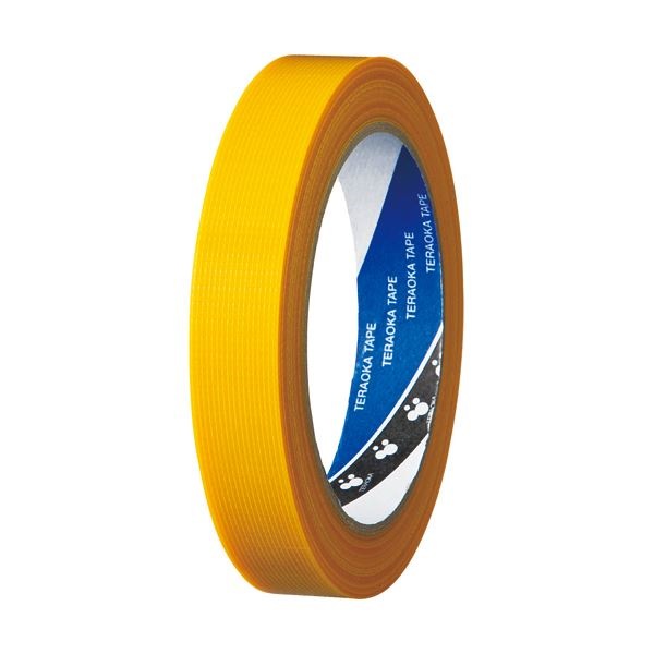 （まとめ） 寺岡製作所 貼ってはがせるP-カットテープ 18mm25m 黄 4142-18キ 1巻 30セット