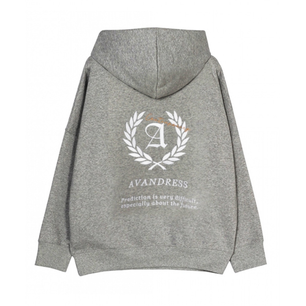 AVANDRESS ユニセックスローレルオーバーサイズパーカーグレー
