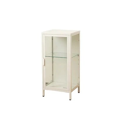 【国内即日発送】コレクションケース コレクションシェルフ ガラスディスプレイキャビネット おしゃれ 棚高さ調節可能 強化ガラス サイズ：幅40*奥行35*高さ86CM ホワイト