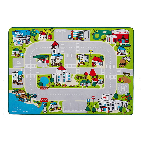 240626301 子供が遊べて洗えるキッズラグ ニュータウン2 130190 メーカー直送