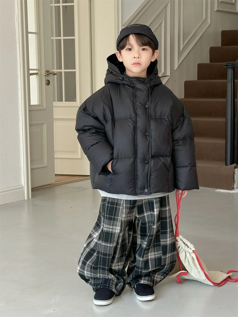 子供服ダウンジャケット24新型子供厚手保温白アヒルの綿毛の帽子コート 5,017円