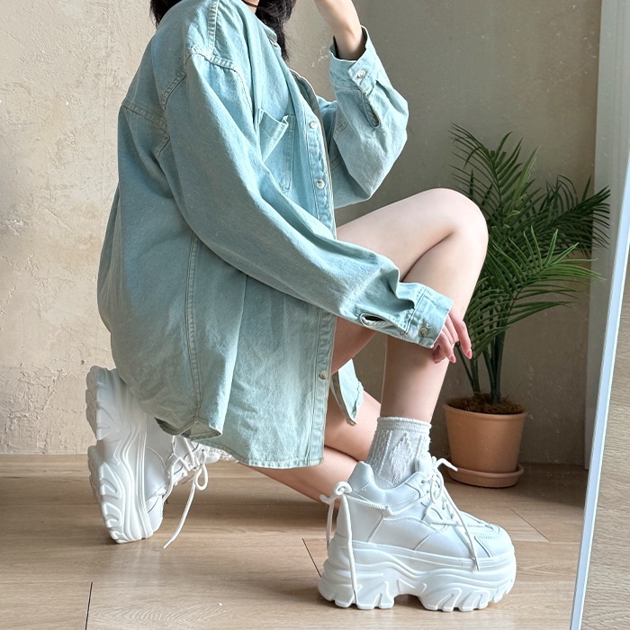 [10cm/12cm/14cm] 二重牛革 丈夫 スタンディングシューズ #03 (コンサート スニーカー)