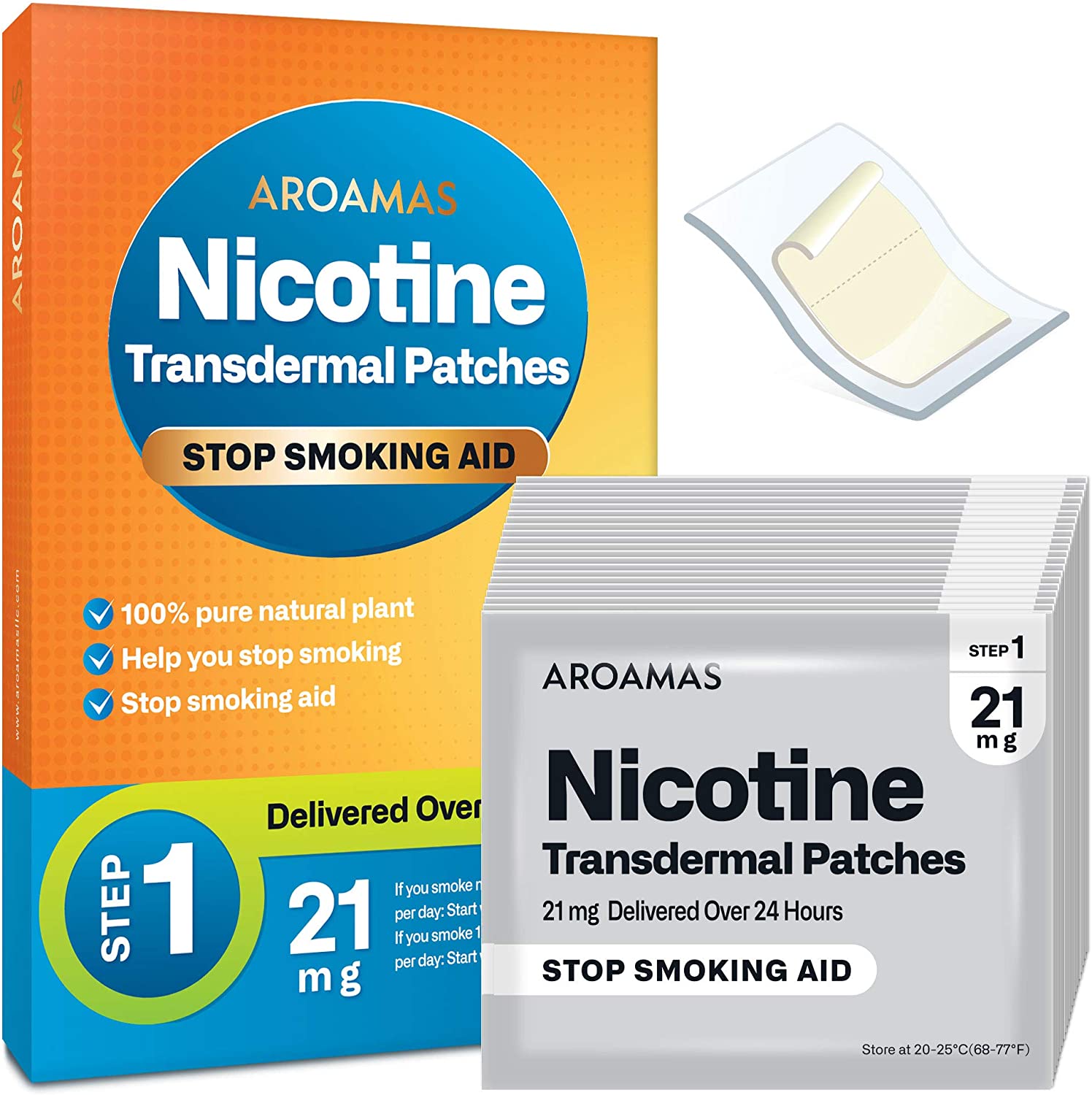 [アメリカ無料直送] [安全で効果的な商品] [満足度上位商品] アロマはニコチンパッチで禁煙します